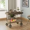 Factory Aged Black Row Industrial Farmhouse Bar Cart by FirsTime & Co. -Sorbus Sales Store aged black firstime co bar carts 70125 64 1000