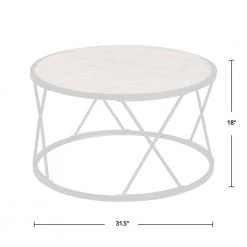 Bristol 32 in. Black Medium Round Wood Coffee Table by FirsTime & Co. -Sorbus Sales Store aged black firstime co coffee tables 70180 1f 1000