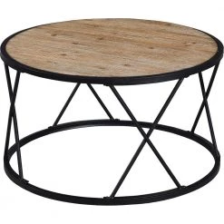 Bristol 32 in. Black Medium Round Wood Coffee Table by FirsTime & Co. -Sorbus Sales Store aged black firstime co coffee tables 70180 40 1000