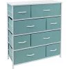 11.5 in. L x 34 in. W x 36 in. H 8-Drawer Aqua Dresser Steel Frame Wood Top Easy Pull Fabric Bins by Sorbus -Sorbus Sales Store aqua sorbus kids dressers drw 8d aq 64 1000