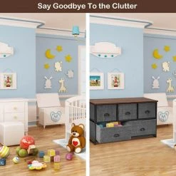 Black 5 Drawer Chest of Drawers (39.5 in L. X 12 in W. X 21.5 in H.) by ANGELES HOME -Sorbus Sales Store black angeles home chest of drawers sa65 9hw779bk 44 1000