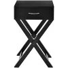 16 in. W x 13 in. D X-shape Leg Black End Side Table with Drawer by ANGELES HOME 1 16 in. W x 13 in. D X-shape Leg Black End Side Table with Drawer by ANGELES HOME -Sorbus Sales Store black angeles home end side tables m66 8hw180bk 64 1000