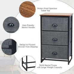 12 in. Black 29 in. Rectangular MDF End Table with 3 Drawers by ANGELES HOME 13 12 in. Black 29 in. Rectangular MDF End Table with 3 Drawers by ANGELES HOME -Sorbus Sales Store black angeles home end side tables sa61 9hw419bk 4f 1000