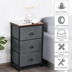 12 in. Black 29 in. Rectangular MDF End Table with 3 Drawers by ANGELES HOME 12 12 in. Black 29 in. Rectangular MDF End Table with 3 Drawers by ANGELES HOME -Sorbus Sales Store black angeles home end side tables sa61 9hw419bk c3 1000