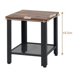 16 in. Black 18 in. Square Wood End Table with Shelf 2-Tier by ANGELES HOME -Sorbus Sales Store black angeles home end side tables sa61 9hw493bk 44 1000