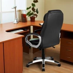 PU Leather High Back Height Adjustable Swivel Rocking Ergonomic Office Chair by ANGELES HOME -Sorbus Sales Store black angeles home ergonomic chairs m10 8cb149bk 31 1000
