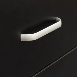 Black Wooden Makeup Vanity Table with 9 LED Light Bulbs and Drawers, 38.78 in. W x 19.29 in. D x 59.84 in. H by ANGELES HOME -Sorbus Sales Store black angeles home makeup vanities myf36274r 76 1000