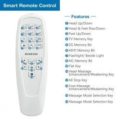 38 in. W Black Twin XL Size Adjustable Bed Base Electric Bed Frame with Massage Modes Platform Bed by ANGELES HOME -Sorbus Sales Store black angeles home platform beds hw67 8ck 765 4f 1000