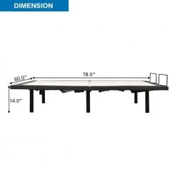 78 in. W Black Queen Metal Frame Adjustable Bed Base Electric Bed Frame with Massage Modes Platform Bed by ANGELES HOME -Sorbus Sales Store black angeles home platform beds hw67 8ck 766 fa 1000