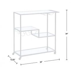 35 x 12.25 x 34 in Rectangular Metal FirsTime & Co. Black Evelyn Bar Cart 10 35 x 12.25 x 34 in Rectangular Metal FirsTime & Co. Black Evelyn Bar Cart -Sorbus Sales Store black firstime co bar carts 70490 4f 1000