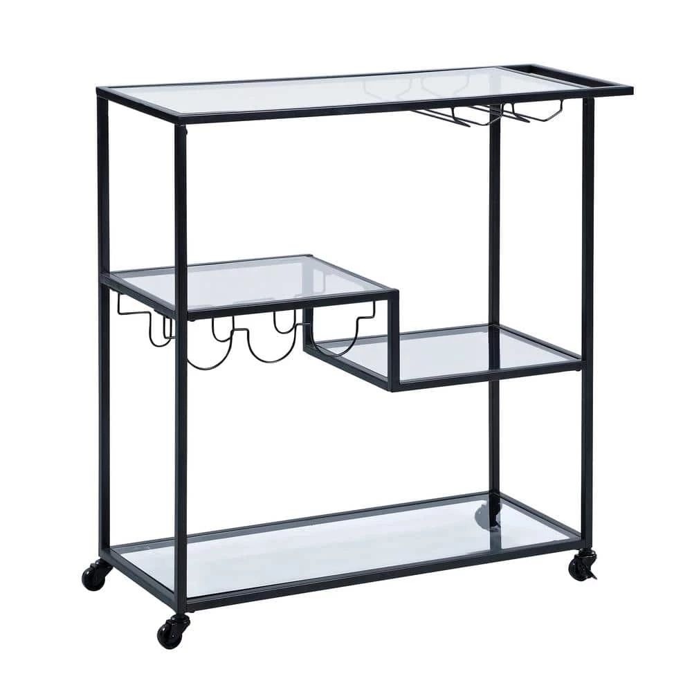 35 x 12.25 x 34 in Rectangular Metal FirsTime & Co. Black Evelyn Bar Cart 3 35 x 12.25 x 34 in Rectangular Metal FirsTime & Co. Black Evelyn Bar Cart