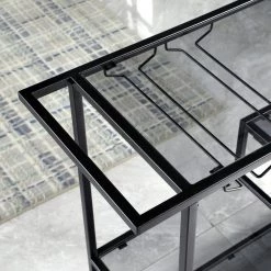 35 x 12.25 x 34 in Rectangular Metal FirsTime & Co. Black Evelyn Bar Cart 9 35 x 12.25 x 34 in Rectangular Metal FirsTime & Co. Black Evelyn Bar Cart -Sorbus Sales Store black firstime co bar carts 70490 c3 1000