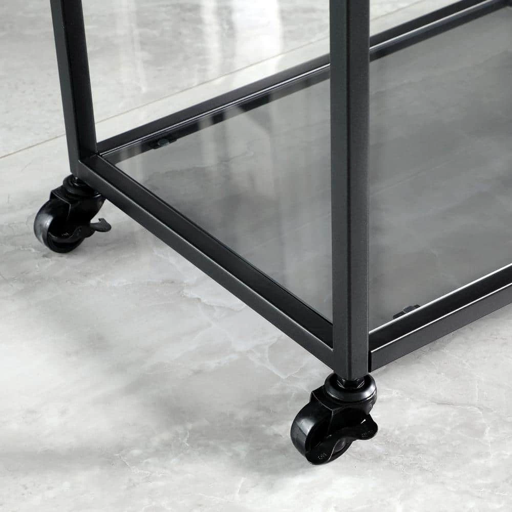 35 x 12.25 x 34 in Rectangular Metal FirsTime & Co. Black Evelyn Bar Cart 4 35 x 12.25 x 34 in Rectangular Metal FirsTime & Co. Black Evelyn Bar Cart - Image 2