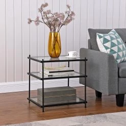 20 x 16.75 x 20 in Rectangular Metal FirsTime & Co. Black Satori End Table -Sorbus Sales Store black firstime co end side tables 70470 31 1000
