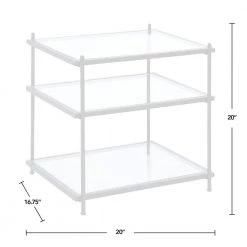 20 x 16.75 x 20 in Rectangular Metal FirsTime & Co. Black Satori End Table -Sorbus Sales Store black firstime co end side tables 70470 4f 1000