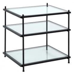 20 x 16.75 x 20 in Rectangular Metal FirsTime & Co. Black Satori End Table