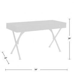 54 x 22 x 29 in. Rectangular Wood Black Carter Writing Desk by FirsTime & Co. -Sorbus Sales Store black firstime co writing desks 70318 4f 1000