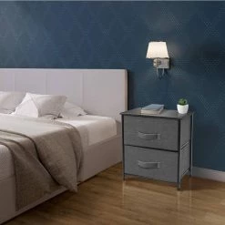 Nighstand 3-Drawer Black Dresser 17.75 in. L x 11.87 in. W x 20 in. H by Sorbus -Sorbus Sales Store black sorbus dressers drw 2d blk 1f 1000