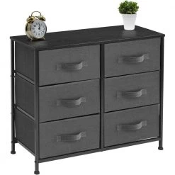 6-Drawer Aqua Dresser Steel Frame Wood Top Easy Pull Fabric Bins 11.5 in. L x 34 in. W x 36 in. H by Sorbus 15 6-Drawer Aqua Dresser Steel Frame Wood Top Easy Pull Fabric Bins 11.5 in. L x 34 in. W x 36 in. H by Sorbus -Sorbus Sales Store black sorbus dressers drw cu6 blk 1f 1000