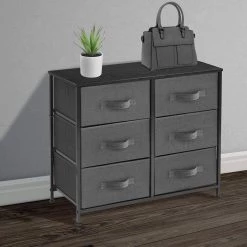 6-Drawer Aqua Dresser Steel Frame Wood Top Easy Pull Fabric Bins 11.5 in. L x 34 in. W x 36 in. H by Sorbus 19 6-Drawer Aqua Dresser Steel Frame Wood Top Easy Pull Fabric Bins 11.5 in. L x 34 in. W x 36 in. H by Sorbus -Sorbus Sales Store black sorbus dressers drw cu6 blk 31 1000