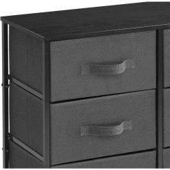 6-Drawer Aqua Dresser Steel Frame Wood Top Easy Pull Fabric Bins 11.5 in. L x 34 in. W x 36 in. H by Sorbus 18 6-Drawer Aqua Dresser Steel Frame Wood Top Easy Pull Fabric Bins 11.5 in. L x 34 in. W x 36 in. H by Sorbus -Sorbus Sales Store black sorbus dressers drw cu6 blk 76 1000