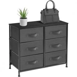 6-Drawer Aqua Dresser Steel Frame Wood Top Easy Pull Fabric Bins 11.5 in. L x 34 in. W x 36 in. H by Sorbus 17 6-Drawer Aqua Dresser Steel Frame Wood Top Easy Pull Fabric Bins 11.5 in. L x 34 in. W x 36 in. H by Sorbus -Sorbus Sales Store black sorbus dressers drw cu6 blk fa 1000
