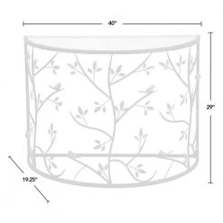 40 x 19.25 x 29 in. Round Metal Bronze Wren And Branches Console Table by FirsTime & Co. -Sorbus Sales Store bronze firstime co console tables 70484 4f 1000