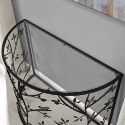 40 x 19.25 x 29 in. Round Metal Bronze Wren And Branches Console Table by FirsTime & Co. -Sorbus Sales Store bronze firstime co console tables 70484 c3 1000