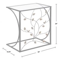 22 x 15.75 x 24 in Rectangular Metal FirsTime & Co. Bronze Lark And Branches End Table -Sorbus Sales Store bronze firstime co end side tables 70529 4f 1000
