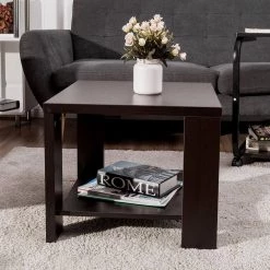 31.5 in. L Brown Rectangle Wood Coffee Table with Storage Shelf by ANGELES HOME -Sorbus Sales Store brown angeles home coffee tables 8ck 56hw758cf 31 1000