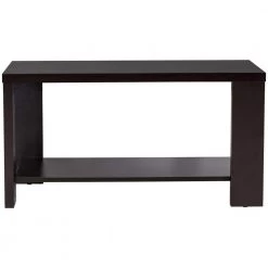31.5 in. L Brown Rectangle Wood Coffee Table with Storage Shelf by ANGELES HOME