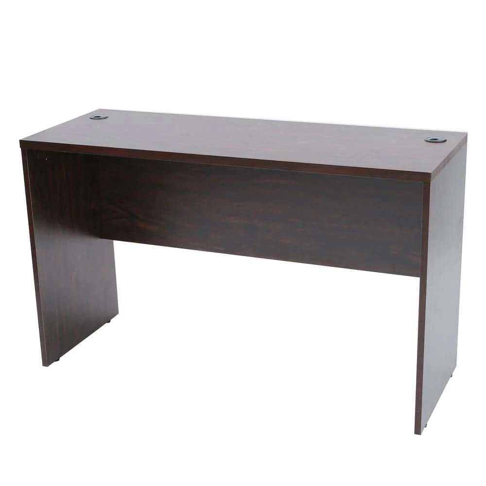 47.24 in. Retangular Brown Wood Computer Desk with 2 Cable Management holes by ANGELES HOME 3 47.24 in. Retangular Brown Wood Computer Desk with 2 Cable Management holes by ANGELES HOME