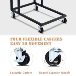 14 in. * 24 in. C-Shaped Wood End Table with Casters, Brown by ANGELES HOME 15 14 in. * 24 in. C-Shaped Wood End Table with Casters, Brown by ANGELES HOME -Sorbus Sales Store brown angeles home end side tables sa61 9hw494bk 44 1000