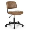 PU Leather Adjustable Swivel Task Chair with Backrest, Brown by ANGELES HOME -Sorbus Sales Store brown angeles home task chairs sa10 9cb208bn 64 1000