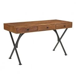54 x 22 x 29 in. Rectangular Wood Brown Carter Writing Desk by FirsTime & Co.