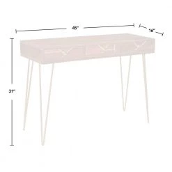 45 x 16 x 31 in. Rectangular Wood Brown And Gold Jayden Inlay Writing Desk by FirsTime & Co. -Sorbus Sales Store brown firstime co writing desks 70326 4f 1000