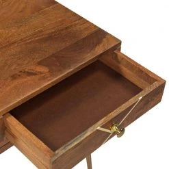 45 x 16 x 31 in. Rectangular Wood Brown And Gold Jayden Inlay Writing Desk by FirsTime & Co. -Sorbus Sales Store brown firstime co writing desks 70326 fa 1000