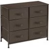 6-Drawer Gray Dresser Steel Frame Wood Top Easy Pull Fabric Bins 11.75 in. L x 31.5 in. W x 24.62 in. H by Sorbus -Sorbus Sales Store brown sorbus dressers drw cu6 brn 64 1000