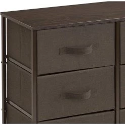 6-Drawer Gray Dresser Steel Frame Wood Top Easy Pull Fabric Bins 11.75 in. L x 31.5 in. W x 24.62 in. H by Sorbus 17 6-Drawer Gray Dresser Steel Frame Wood Top Easy Pull Fabric Bins 11.75 in. L x 31.5 in. W x 24.62 in. H by Sorbus -Sorbus Sales Store brown sorbus dressers drw cu6 brn fa 1000