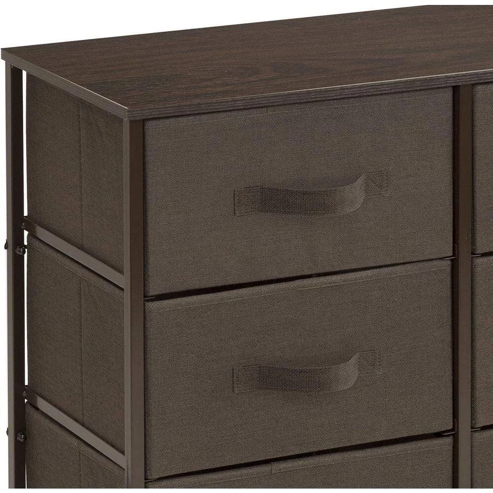 6-Drawer Gray Dresser Steel Frame Wood Top Easy Pull Fabric Bins 11.75 in. L x 31.5 in. W x 24.62 in. H by Sorbus 9 6-Drawer Gray Dresser Steel Frame Wood Top Easy Pull Fabric Bins 11.75 in. L x 31.5 in. W x 24.62 in. H by Sorbus - Image 7