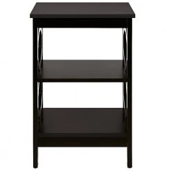 16 in. W x 16 in. D x 24 in. H 3-Tier Accent End Table in Coffee by ANGELES HOME -Sorbus Sales Store coffee angeles home end side tables m65 8hw690cf 1f 1000