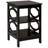 16 in. W x 16 in. D x 24 in. H 3-Tier Accent End Table in Coffee by ANGELES HOME -Sorbus Sales Store coffee angeles home end side tables m65 8hw690cf 64 1000