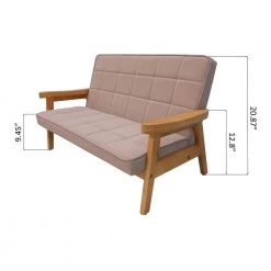 Cream Microfibre Solid Wood Kids Loveseat Children Armrest Couch by ANGELES HOME -Sorbus Sales Store cream angeles home kids chairs miy09870r 66 1000