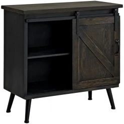 31.5 in. x 14.5 in. x 31 in. Rectangular Wood FirsTime and Co. Dark Brown Rogan Barn Door Bar Cabinet by FirsTime & Co. -Sorbus Sales Store dark brown firstime co accent cabinets 70506 77 1000