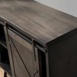 31.5 in. x 14.5 in. x 31 in. Rectangular Wood FirsTime and Co. Dark Brown Rogan Barn Door Bar Cabinet by FirsTime & Co. -Sorbus Sales Store dark brown firstime co accent cabinets 70506 c3 1000