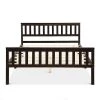 80 in. W Espresso Full Size Wood Bed Frame Wood Slats Support Platform Bed by ANGELES HOME -Sorbus Sales Store espresso angeles home platform beds hw61 8ck 696 64 1000