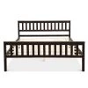 85 in. W Espresso Queen Size Wood Frame Support Platform with Headboard and Footboard by ANGELES HOME -Sorbus Sales Store espresso angeles home platform beds hw61 8ck 697 64 1000