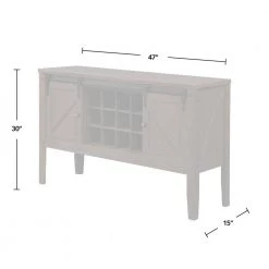 47 in. L Quincy Farmhouse Barn Door Rectangle Espresso Wood Console Table by FirsTime & Co. -Sorbus Sales Store espresso firstime co console tables 70268 1f 1000