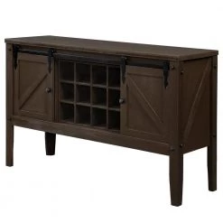 47 in. L Quincy Farmhouse Barn Door Rectangle Espresso Wood Console Table by FirsTime & Co. -Sorbus Sales Store espresso firstime co console tables 70268 77 1000