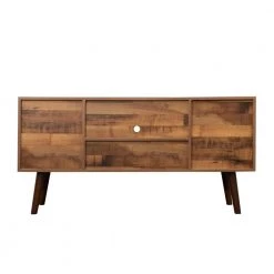 53.15 in. Wood Walnut Finish TV Stand with Shelves and Cabinet Fits TV's up to 65 in. with Cable Management by ANGELES HOME -Sorbus Sales Store fir angeles home tv stands sa33 9w331149 c3 1000